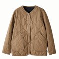 thumbnail image 4 of Roncen Women's Loose-Fit Casual Long Sleeve Cotton Jacket - Warm Winter Padded Coat Without Hood - Relaxed Lightweight Outwear for Daily Comfort, 4 of 9