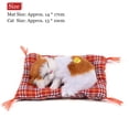 thumbnail image 3 of Muñeco de peluche con sonido de gato durmiendo para decoración del hogar (amarillo y blanco), 3 of 14