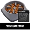 thumbnail image 3 of Patented BPA Free Slow Feeder Dog Bowls, Interactive Puzzle Toy for Dogs and Cats Food Training Enrichment, Keeps Pets Busy Prevents Puppy Overeating, Small Breeds, 1 Cup, Gray, 3 of 4