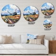 thumbnail image 4 of Designart "Wired Wilderness Power Lines painting" Landscapes Oversized Wall Clock, 4 of 5