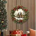 thumbnail image 6 of Wadada Christmas Wreath Wall Decal Wall Art Sticker, Peel and Stick Removable Christmas Wreath Door Wall Print Stickers Pictures Mural for Door and Window Refrigerator Living Room., 6 of 6