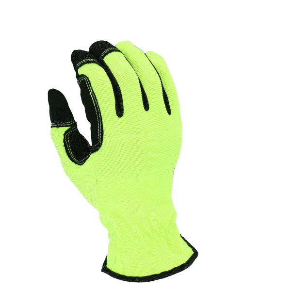 Hyper Tough Synthetic Leather Work Gloves with Knuckle Protection