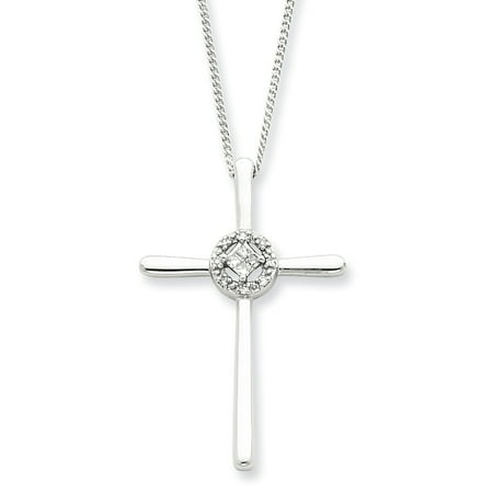 - 925 Sterling Silver Diamond Eternal Life Cross Religious Chain Necklace Pendant Charm Fine Jewelry Ideal Gifts For Women Gift Set From Heart