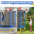 thumbnail image 7 of YORIN Trampoline for Kids, 66'' Mini Trampoline for Toddlers with Enclosure Net and Basketball Hoop, 5.5FT Indoor/Outdoor Kids Round Trampoline Gifts for Kids Ages 1-8, No-Gap Spring Cover, 7 of 7