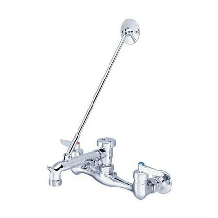 Central Brass Double Handle Wall Mount Garage Faucet