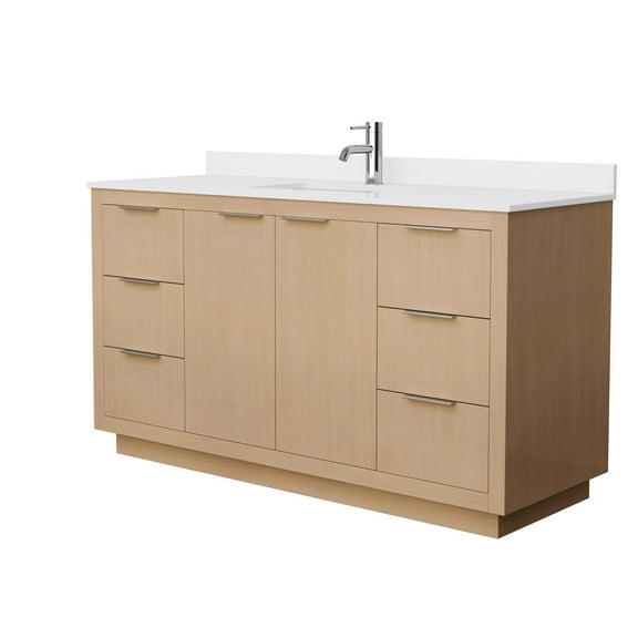 Wyndham Collection Wcf282860s-Vca-Unsmxx Maroni 60" Free Standing Single Basin Vanity Set