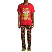 Dr. Seuss Men's Grinch 3-Piece Pajama Set with Socks
