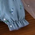 thumbnail image 4 of Ticikt Baby Girl Clothes Summer Romper Dress Sleeveless Bodysuit Jumpsuit with Headband Toddler Outfits,Color:Blue,Size:12-18 Months, 4 of 9