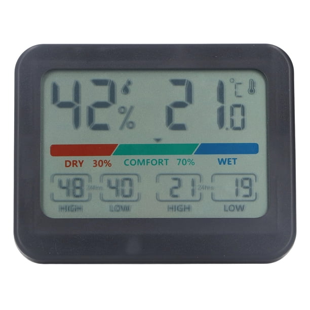 Medidor De Humedad De Temperatura Ambiente, Higrómetro De Termómetro Digital Confiable Y Preciso Para Dormitorio