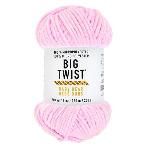 Big Twist Cozy Cub Yarn - Super Bulky (6) 100% Polyester Chenille Yarn, Soft & Plush for Knitting & Crochet Blankets, Hats, Scarves & Crafts, 241 yd / 7 oz Skein, 6 Pack