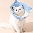 thumbnail image 4 of Collar de recuperación suave y ajustable para gatos y perros pequeños: collar isabelino transpirable para protección postoperatoria, dos estilos de uso para la alimentación, cono de recuperación de m, 4 of 6