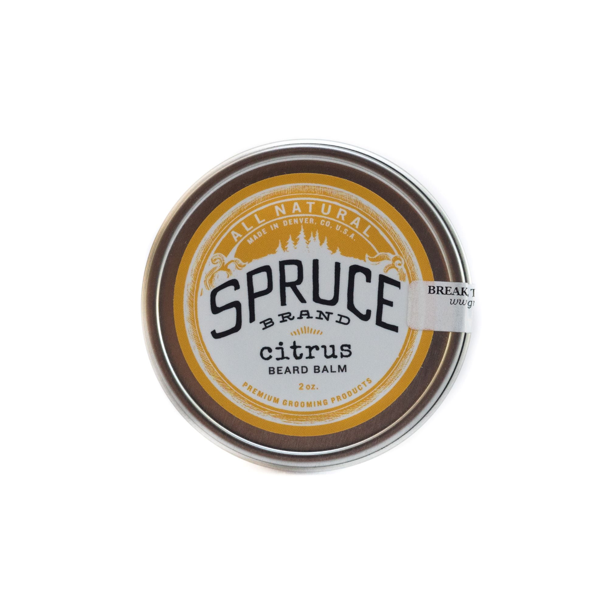 Citrus Beard Balm 2 oz.-Shaping and Moisturizing-All Natural-Made in Denver, CO