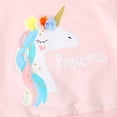 thumbnail image 3 of HILEELANG Toddler Girl Pink Sweatshirts Unicorn Graphic Crewneck Long Sleeve Pullover Cotton Top Sweater Shirts 4T, 3 of 5