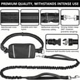 thumbnail image 3 of Upliftjoys Dog Leash, Upliftjoys Hands Free Dog Leash with Zipper Pouch, Reflective Design for Outdoor and Daily Walks for Medium and LargeDog (A), 3 of 8