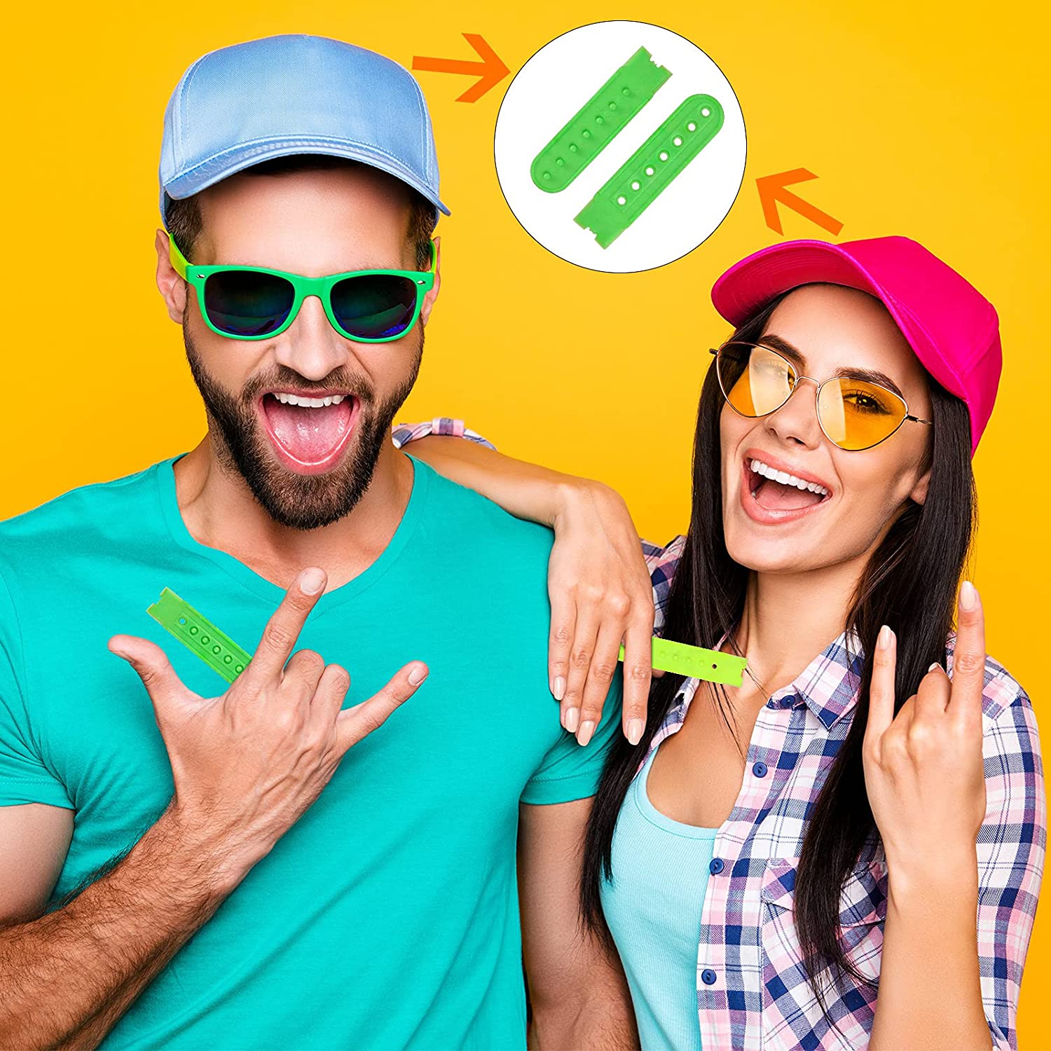 Baseball Cap Hat Snap Fastener Strap 