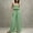 Green, variant on Womens Two Piece Outfit Spaghetti Strap Tube Top High Waist Belted Wide Leg Pants with Pockets Solid Color Vacation Set Wine XL(XL)
