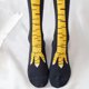 thumbnail image 3 of 1/2/5 pares de calcetines hasta la rodilla para mujer, calcetines divertidos con dibujos animados de garra de pollo, calcetines deportivos informales ajustados de pierna larga para mujer, 3 of 5