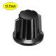 thumbnail image 1 of Uxcell 10 paquetes de eje de inserción de 6mm 20x24.5mm perilla rotativa de potenciómetro de plástico negra, 1 of 5