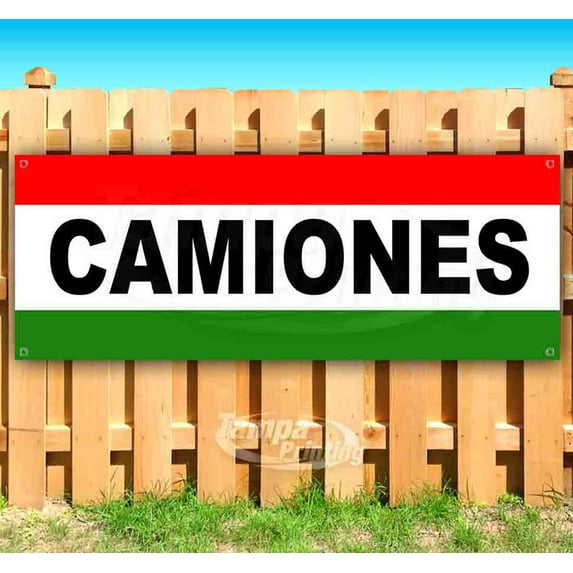 Camiones 13 oz Vinyl Banner With Metal Grommets