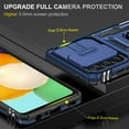thumbnail image 6 of Heavy Duty Armor Case for Samsung Galaxy A52 5G with Adjustable 360 Degree Rotated Metal Bracket Camera Slide Shockproof Phone Cover for Samsung Galaxy A52 5G 6.5 Inch,Navyblue, 6 of 7
