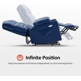 thumbnail image 6 of MCombo Dual Motor Large Power Lift Recliner Chair with Massage and Heat for Elderly Big and Tall People, Infinite Position, Extended Footrest, Faux Leather 7680 (Navy Blue, Large), 6 of 9
