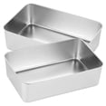 thumbnail image 5 of PTOOTP 2-Pack Rectangular Cake Tins Nonstick Stainless Steel Bakeware Set Simple Design, 5 of 8
