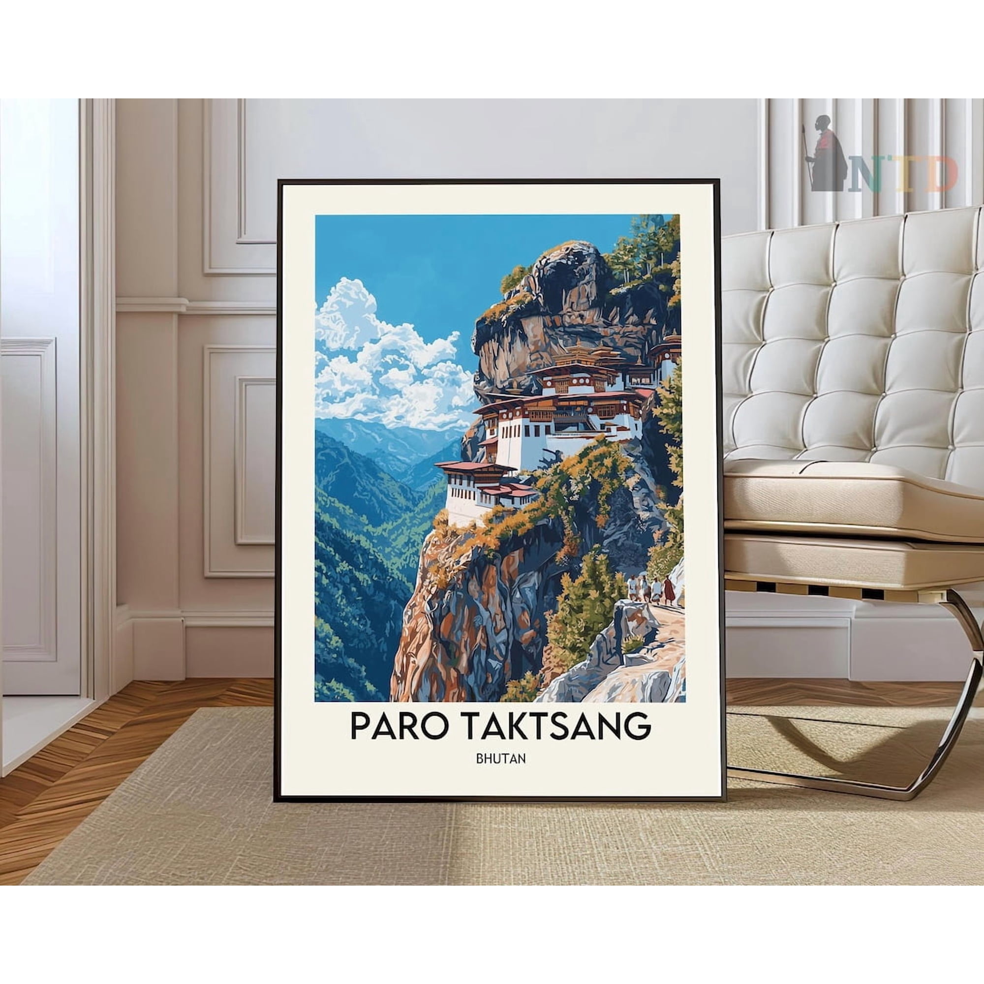 Paro Taktsang Bhutan Poster, Tigers Nest Monastery Wall Art