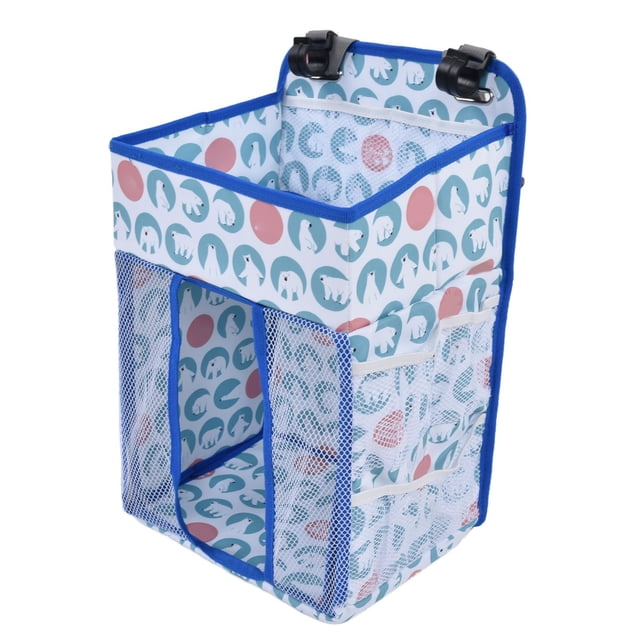 Organizador de pañales para cuna, bolsa de almacenamiento de pañales multifunción colgante para cama de bebé de algodón, bolsa de almacenamiento colgante para cuna, uso conveniente