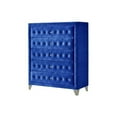 thumbnail image 3 of Acme Furniture 5 Drawers Velvet chest with Button Tufted, Blue, 3 of 3