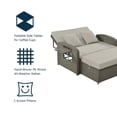 thumbnail image 4 of PE Wicker Rattan Patio Double Chaise Chair with Side Tables,2-Person Reclining Sunbed with 3-Height Adjustable Back,Patio Furniture Set with Protection Cover,Daybed for Balcony Backyard Garden, 4 of 9