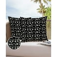 thumbnail image 6 of Outdoor Throw Pillow Cover Cute Cat and Dog Footprint Paws Waterproof Cushion Covers 2 Pack Black and White Pillow Cases Home Decoration for Patio Garden Couch Sofa, 6 of 6