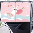 thumbnail image 4 of Baby Car Window Sun Shade, Magnetic Double Layer Car Sun Shade For Side Windows, Full Blackout And Half Blackout Cute Pattern Car Curtains For Heat/UV Protection (Cartoon-Animals), 4 of 5