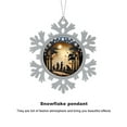 thumbnail image 3 of Silhouettes Of The Nativity Snowflakes Ornaments Navitity Religious Metal Elegant Christmas Hanging Ornaments 2024 Xmas Trees Decorations Keepsake Gifts Gifts for Friends Coworkers Employees Family, 3 of 8