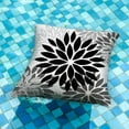thumbnail image 2 of XUEHUAPIAOPIAO 18” x 18” Black Grey Floral Linen Decorative Pillow Covers, Waterproof (2 Count), 2 of 6