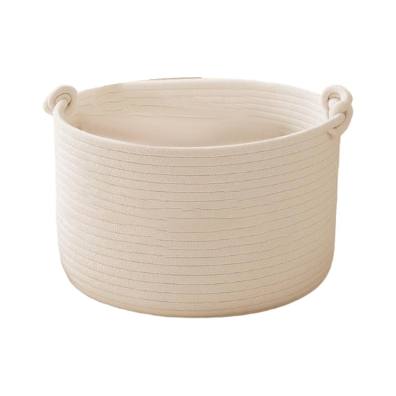 Woven Storage Basket Toys Storage Basket Cotton Rope Woven Design Woven Basket with Handles for Pet Toys Supplies Home Organization