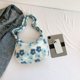 thumbnail image 3 of Bolso de mano de piel sintética para mujer, bolso de mano peludo informal, bolso de compras de invierno (azul), 3 of 8