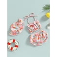 thumbnail image 3 of Elippeo Baby Girl 3pcs Swimsuits 6 12 18 24 Months Fruit Print Bandage Halterneck Sleeveless Tops Beach Shorts and Hat Set Swimwear, 3 of 9