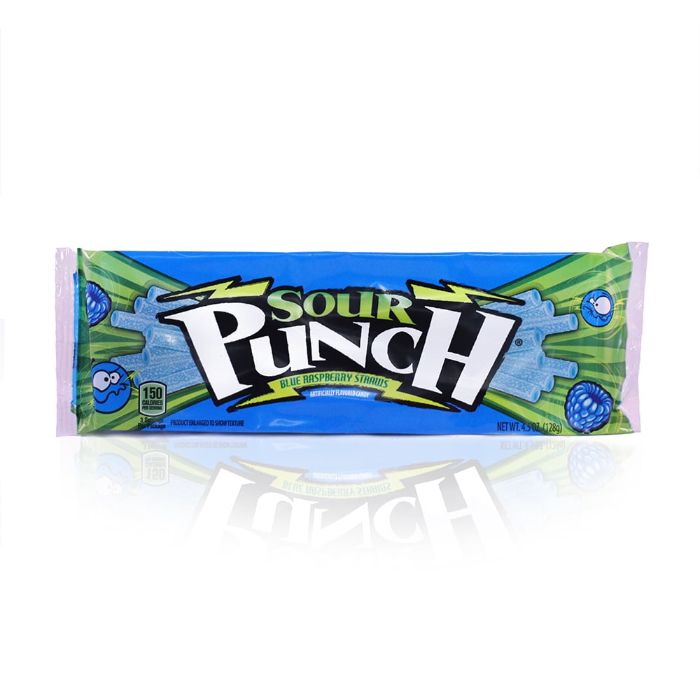 Sour Punch Straws, Blue Raspberry, 4.5oz Tray