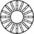 thumbnail image 3 of Ekena Millwork CMPP40HHSBL Hale Architectural Grade PVC Pierced, Black Urethane Ceiling Medallions 40"OD x 14 1/2"ID x 1"P, 3 of 4