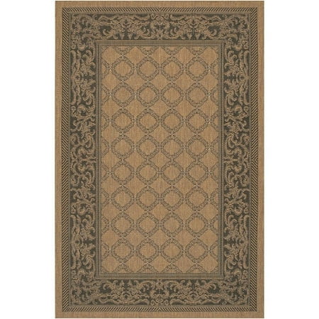 Couristan Recife Garden Lattice Cocoa/Black Indoor/Outdoor Area Rug