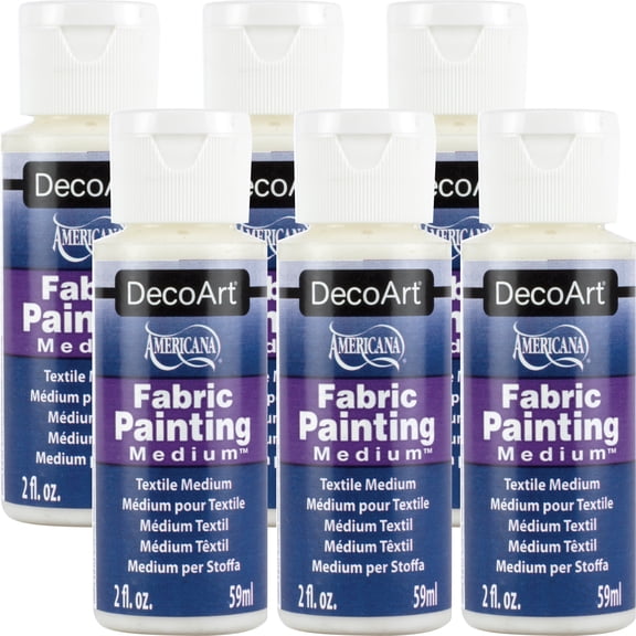 Americana Fabric Painting Medium 2oz-Multipack Of 6