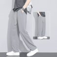 thumbnail image 3 of Warm and Comfortable Men's Korean Style Waffle Track Pants for All Seasons, 3 of 10
