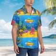 thumbnail image 3 of Balery Submarine And Landscape Camisas hawaianas de manga corta para hombre, camisas playeras de corte holgado, camisas de vacaciones con botones,Large, 3 of 7