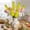 Yellow, variant on Easter Bunny Floral Pick - Blue Flocked Rabbit with Embroidered Bowtie for Spring Flower Arrangements, Vase Decor, Wreath Accents, Table Centerpiece, Holiday Home Decoration Stem