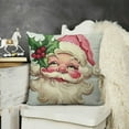 thumbnail image 3 of YINGXI Pink Santa Pillow Covers Reversible,Pink Christmas Decor 24x24in, 3 of 6