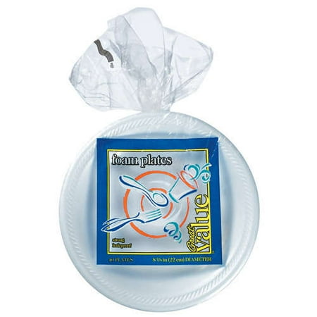 Great Value: Foam 8 7/8 Plates, 40 ct