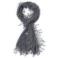 thumbnail image 3 of Women lightweight lace teardrop fringe Lace Scarf Vintage Scarf Mesh Crochet Tassel Scarf for Women, 3 of 4