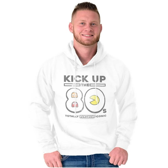 PACMAN Totally Iconic Kick Up the 80s Hoodie Sweatshirt Women Men Brisco Brands M