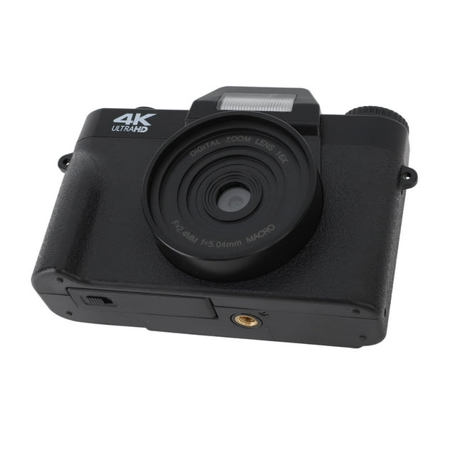 Cámara Portátil de Vije, Función de Cámara Web de Enfocque Autico Antike Shake 4K Cámara Digital Digital 16x de 3.0 Pulgadas Con Soporte de Zapato Frío para