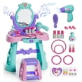 thumbnail image 1 of Juego de mesa y silla Lehoo Castle Kids with Mirror para niñas de 3 años, 1 of 6